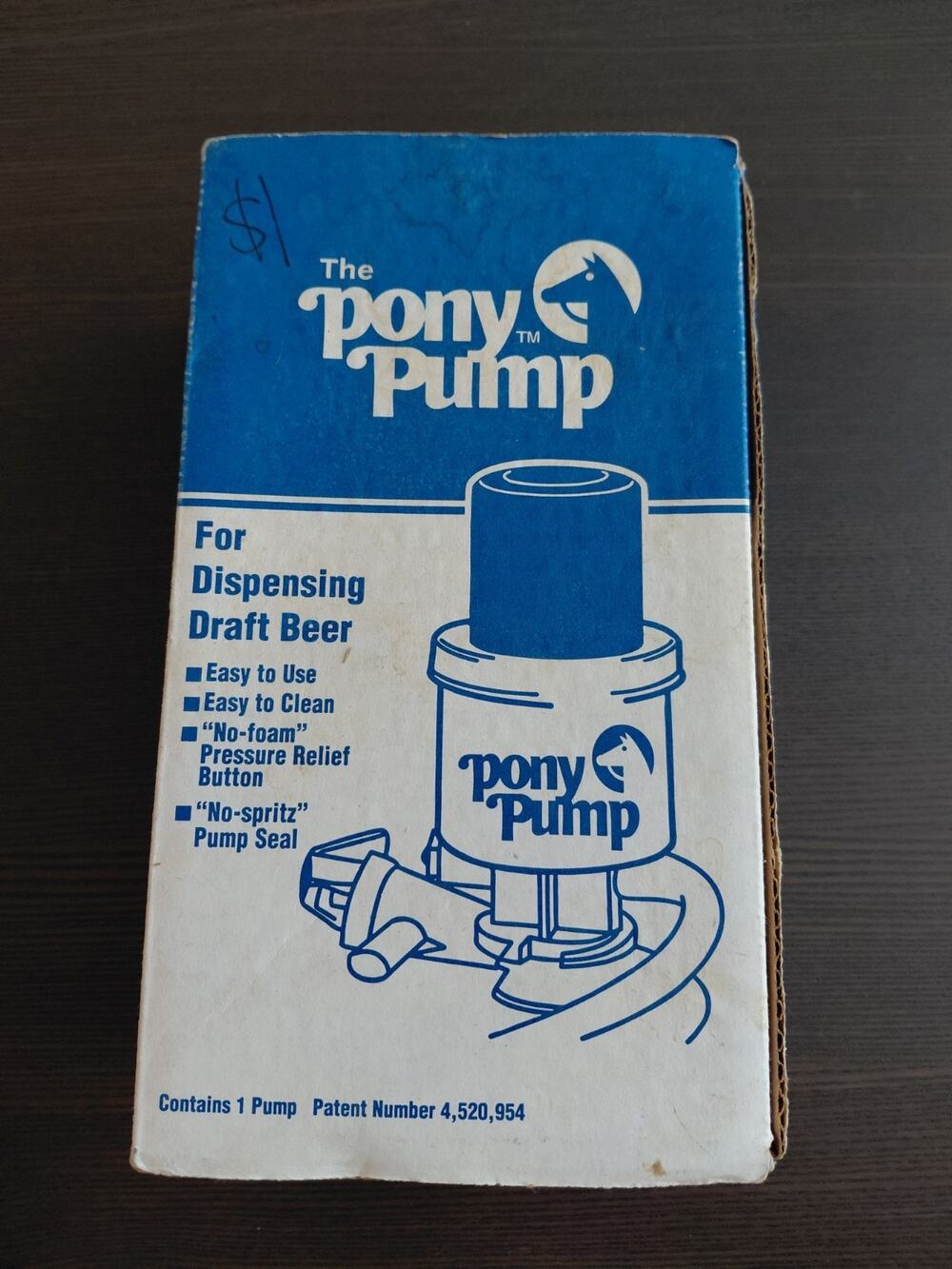 Vintage Taprite Pony Pump Beer Keg Tap Hand Picnic Pump US Sankey D System NIB